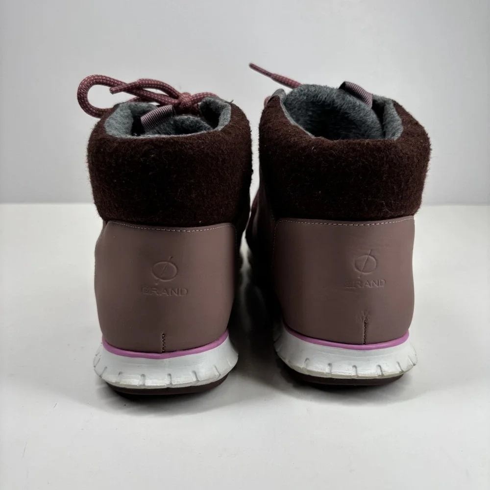 Cole Haan ZERØGRAND Women's 9.5B Mauve/Pink Leather Waterproof Hiker Boot W14044